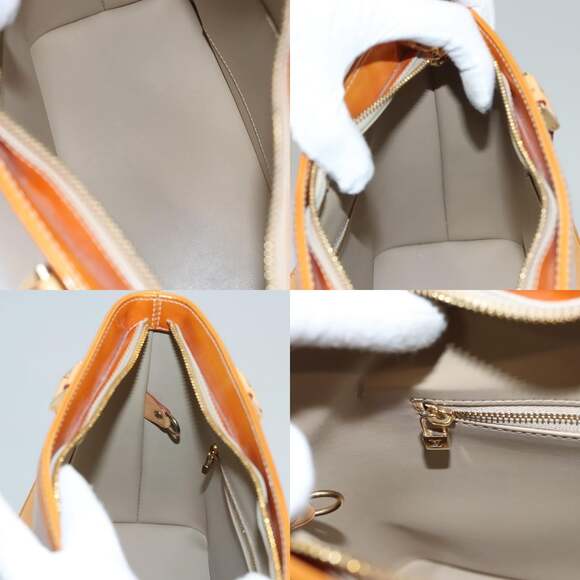LOUIS VUITTON Monogram Vernis Houston Hand Bag Jaune M91121 - Picture 12 of 13